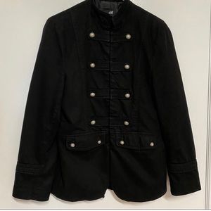 H&M Military Style Buttoned Jacket  Black size 36R